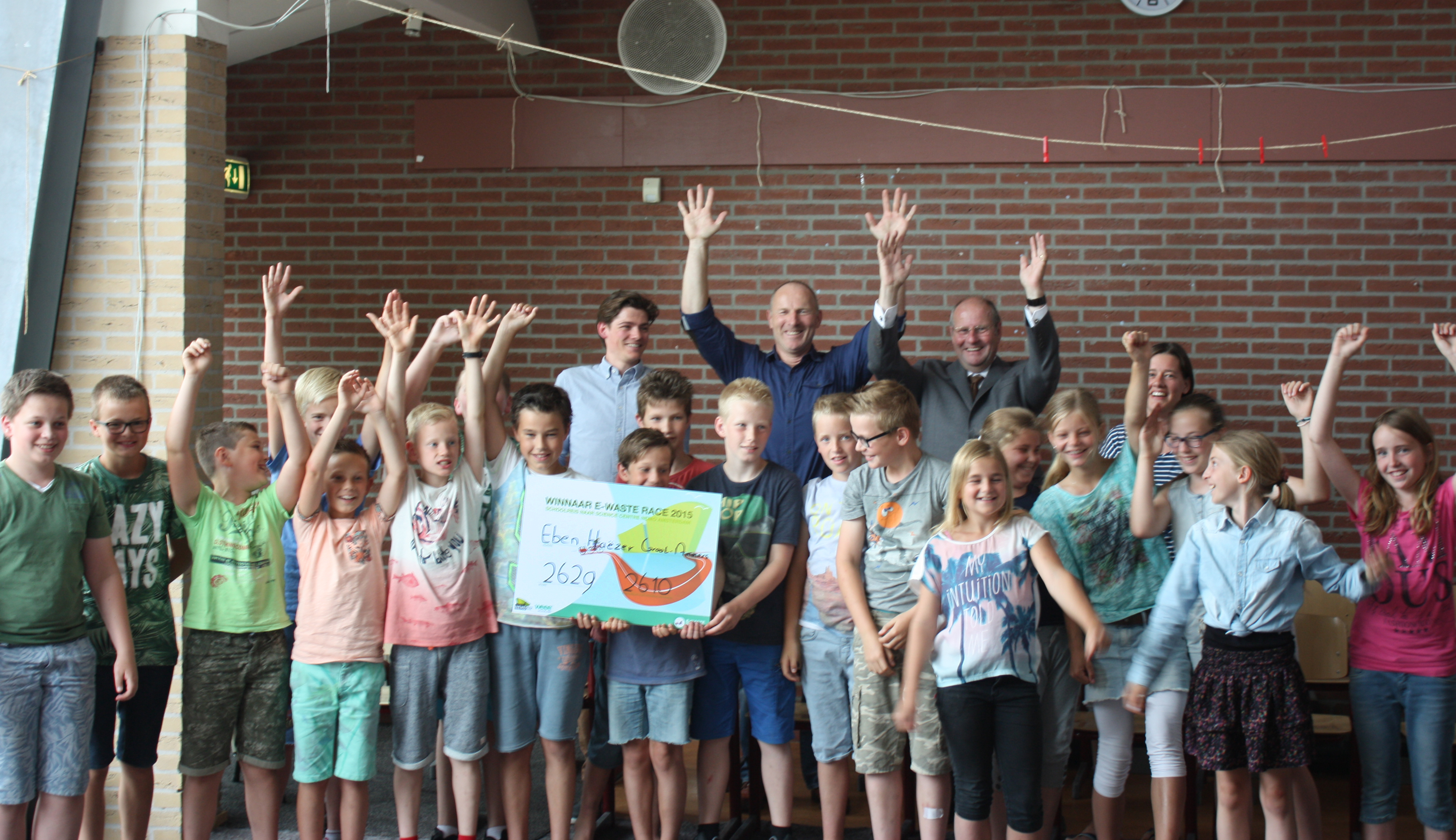 CBS Eben Haëzer - Groot Ammers, winnaar E-waste race Waardlanden